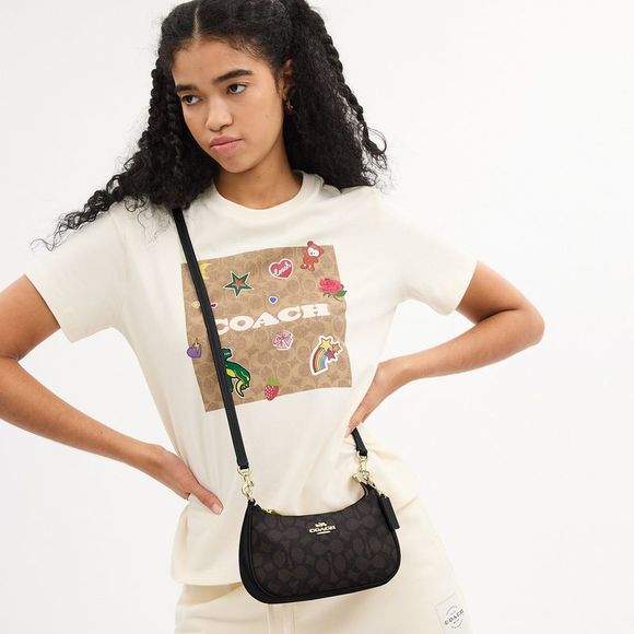 NWT Coach Outlet Teri Mini Crossbody Bag In Signature Canvas - Picture 4 of 7